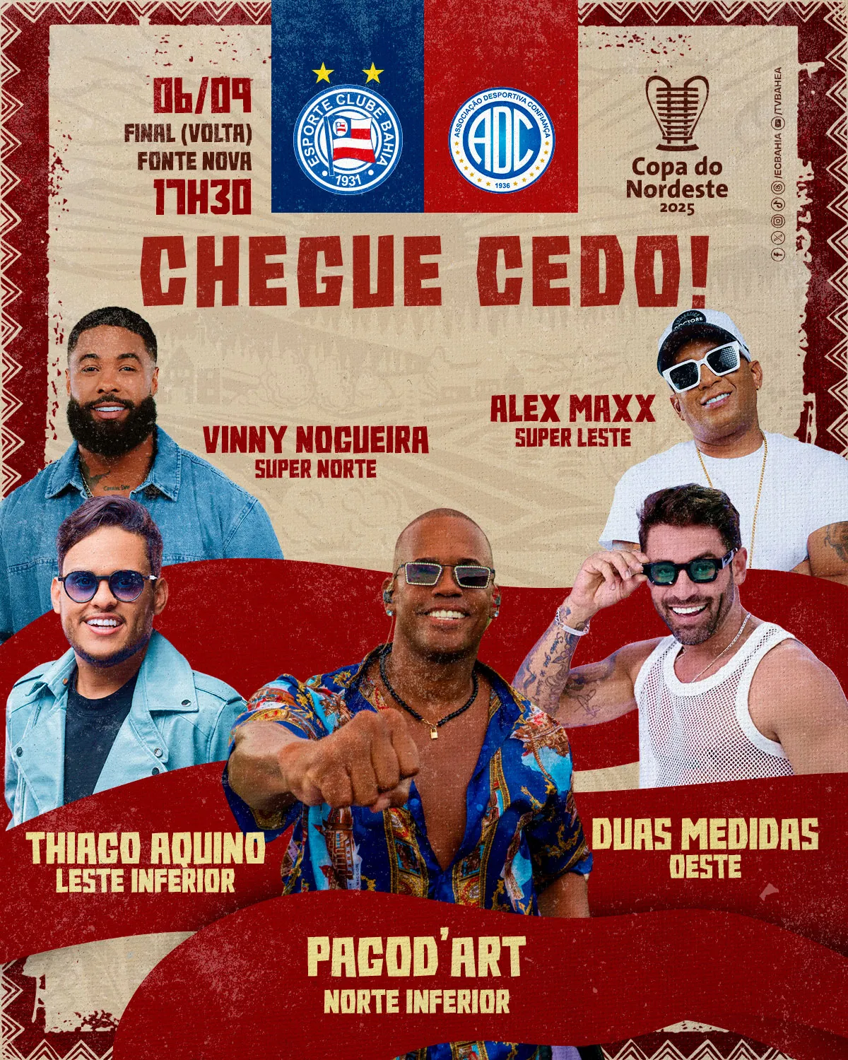 Shows vão tomar conta do estádio nesta tarde