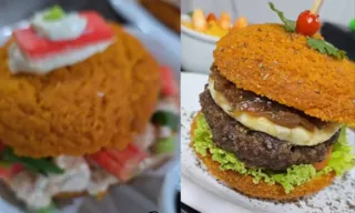 Sabores de sushi e hamburguer