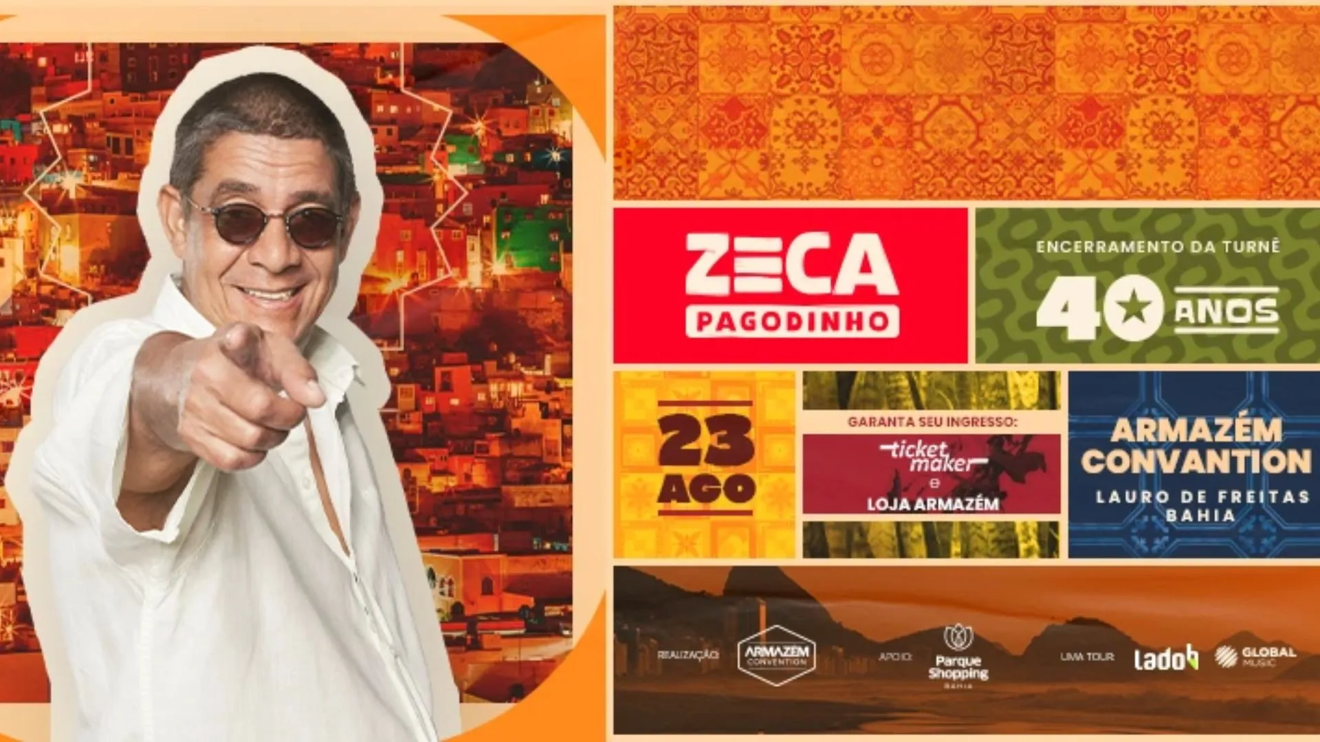 Imagem ilustrativa da imagem Agenda: Zeca Pagodinho e Jorge & Mateus agitam o fim de semana