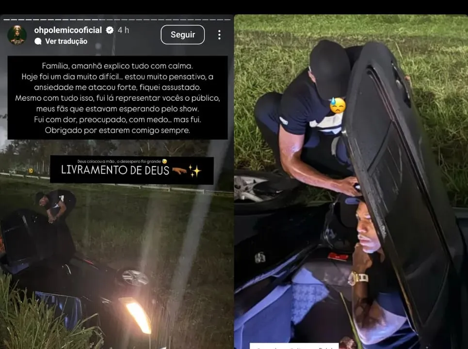 Imagem ilustrativa da imagem Após Netto Brito, relembre outros acidentes com artistas na estrada