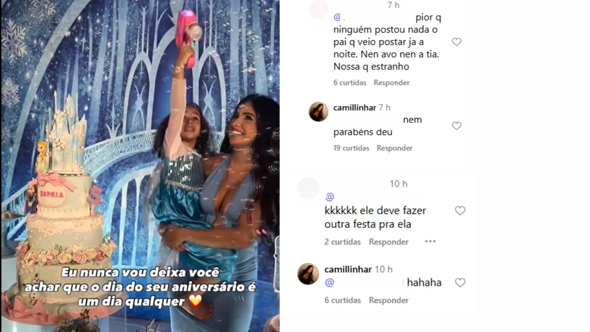 Camillinha respondeu dúvidas de seguidores