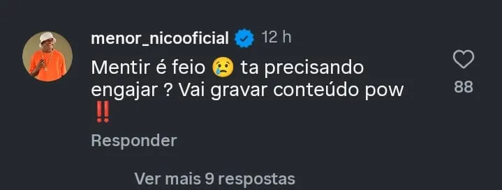 Imagem ilustrativa da imagem Blogueira trans expõe Menor Nico: "Ele queria abrir as pernas"