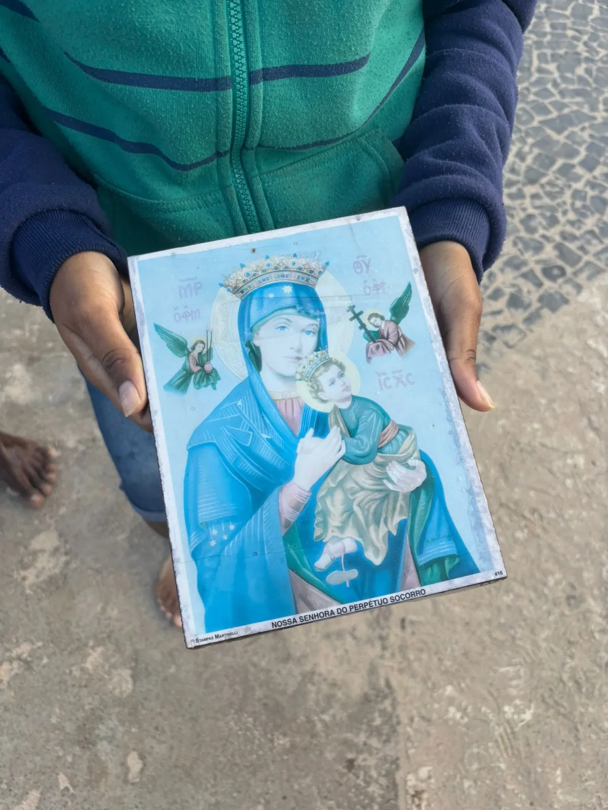 Imagem Nossa Senhora do Perpétuo Socorro apareceu na praia de Amaralina