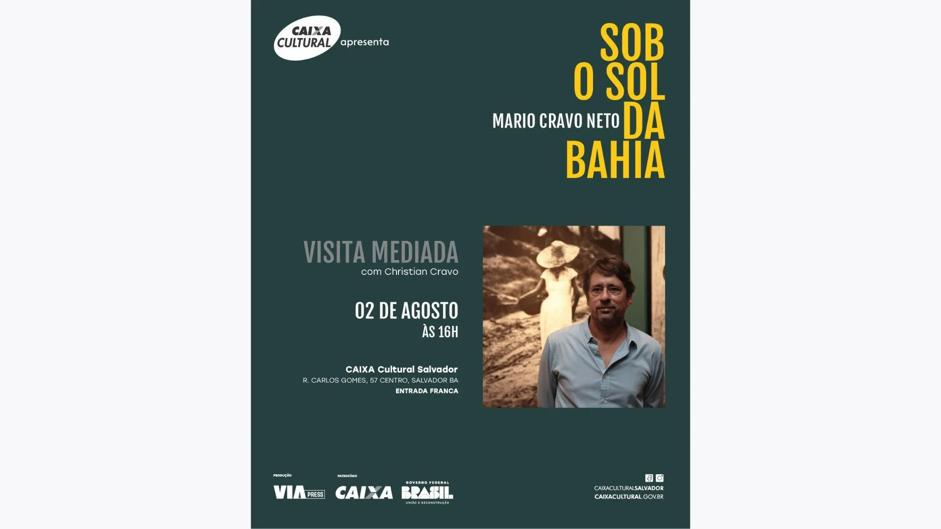 Imagem ilustrativa da imagem Caixa Cultural Salvador promove atividades gratuitas no mês de agosto