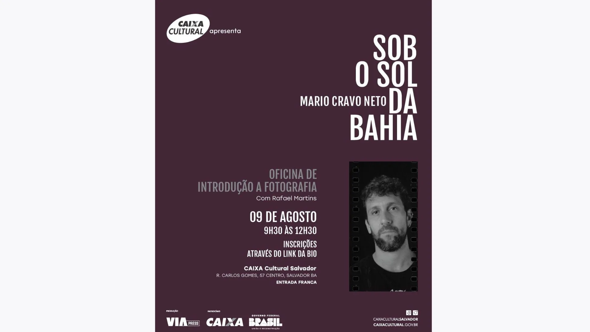 Imagem ilustrativa da imagem Caixa Cultural Salvador promove atividades gratuitas no mês de agosto