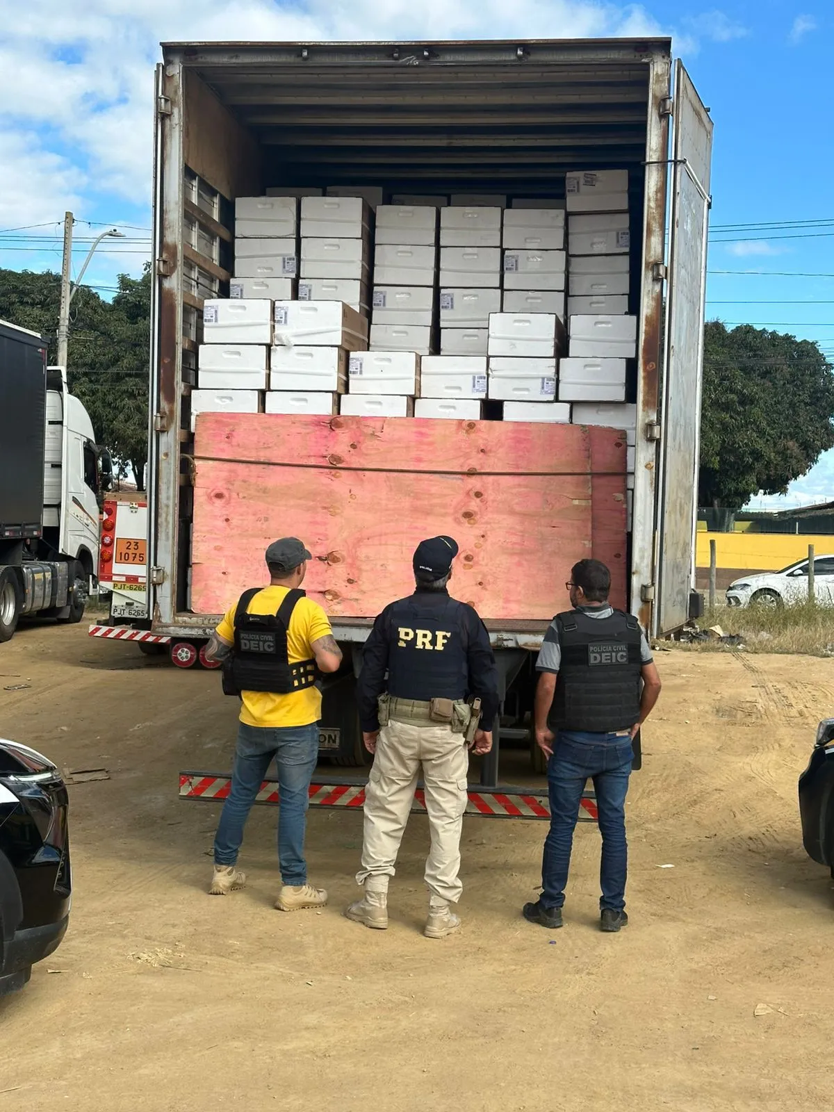 Carga foi encontrada em terreno baldio