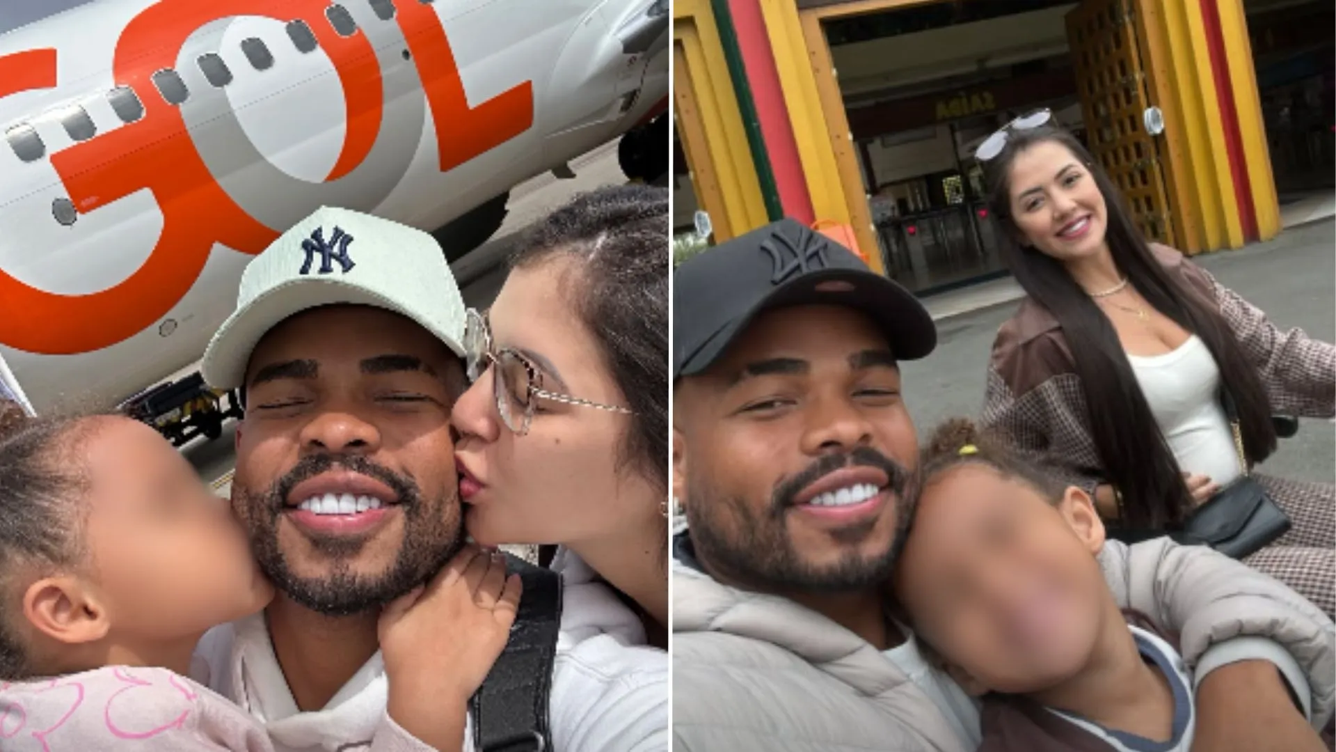Cristian Bell levou a filha e a noiva para o Beto Carreiro World