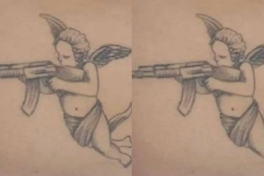 Tatuagem simboliza a marca da facção na pele dos bandidos