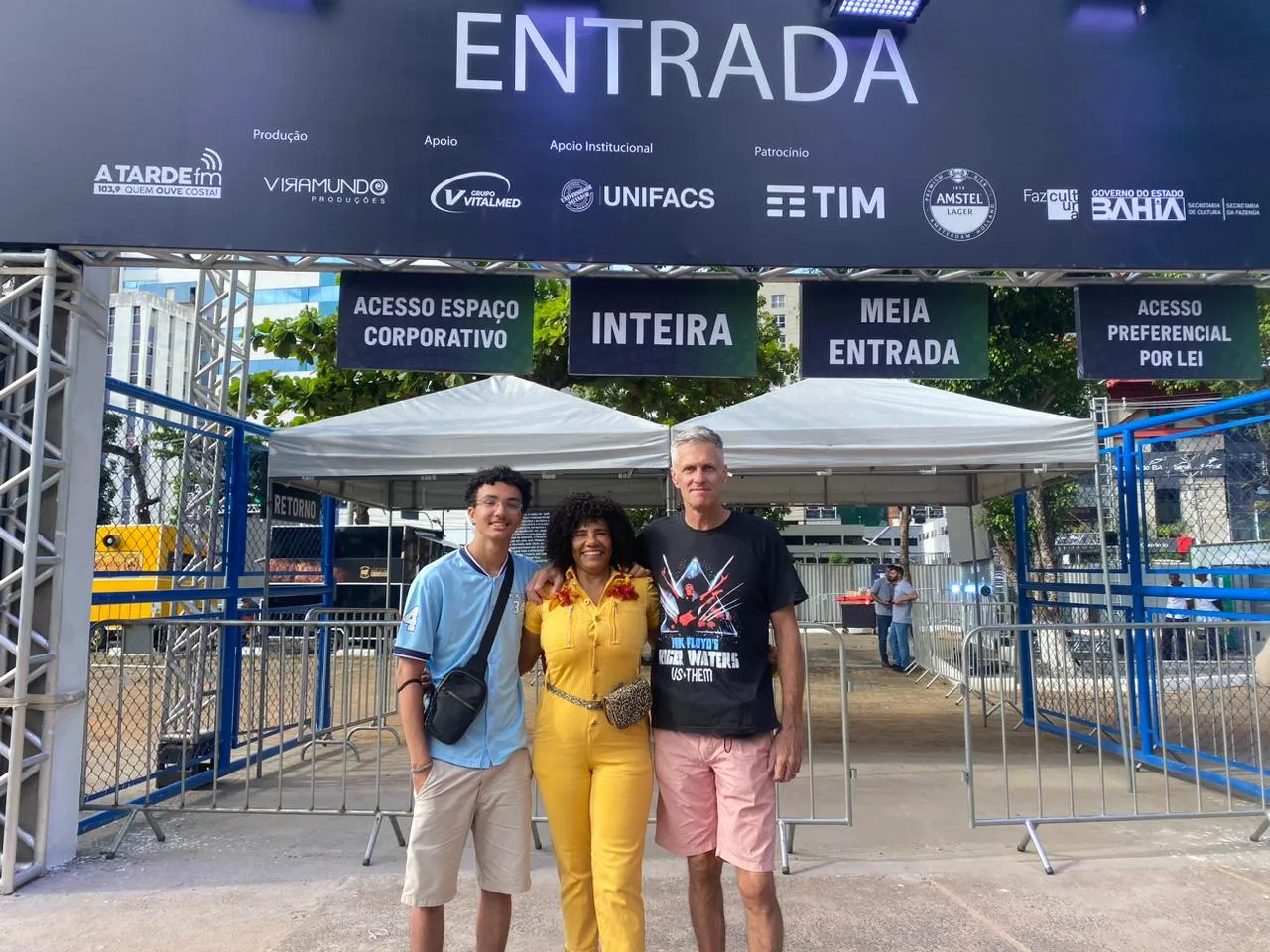 Arthur, Christiane e Felipe, respectivamente