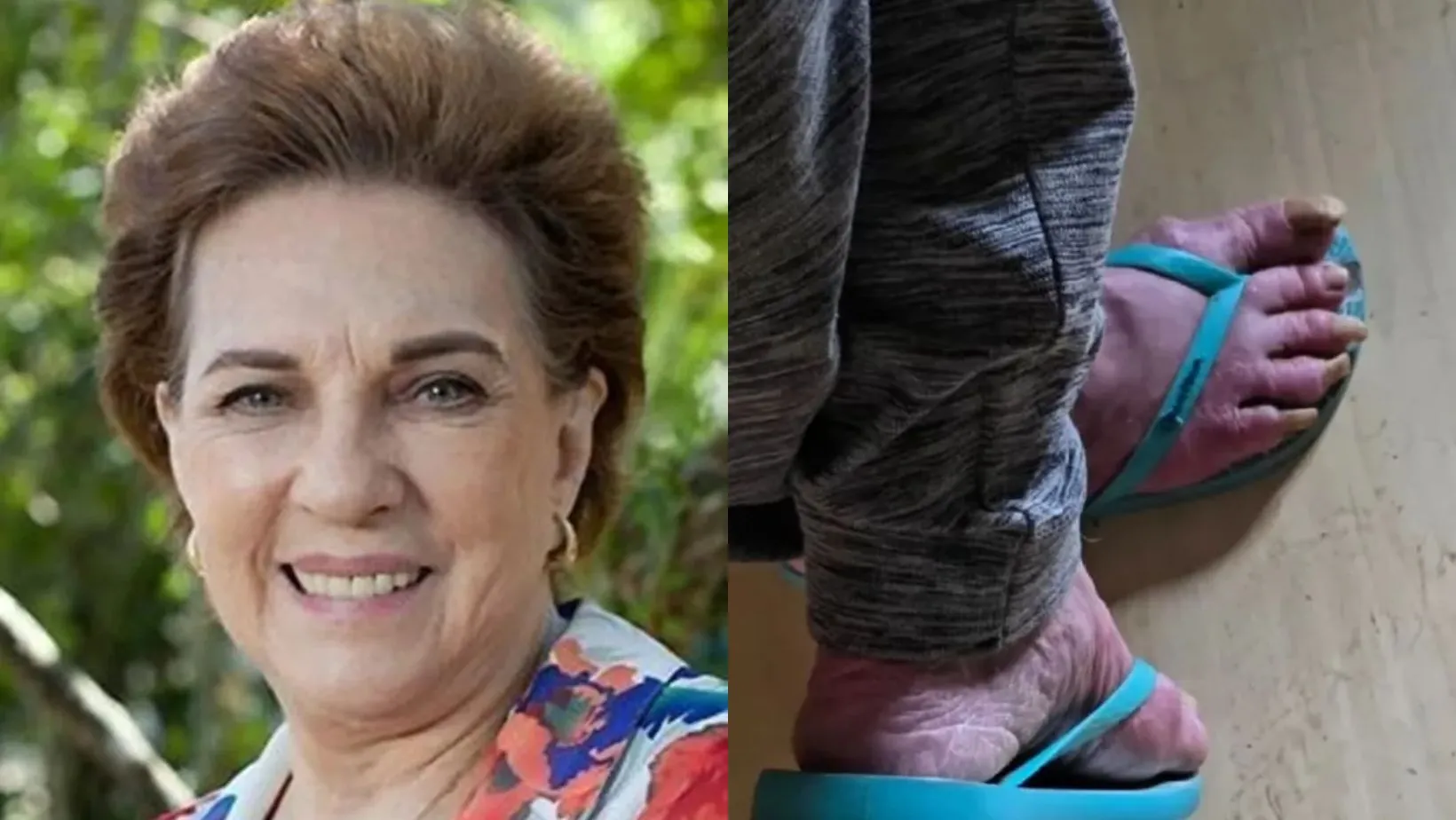 Atriz foi encontrada em situação precária
