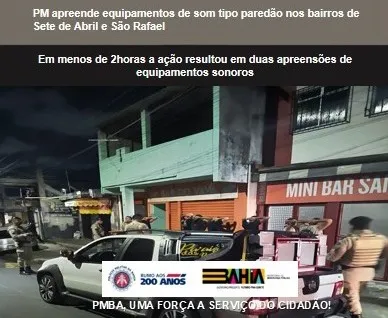 Imagem ilustrativa da imagem Fim de festa: polícia apreende paredões com som estridente em Salvador