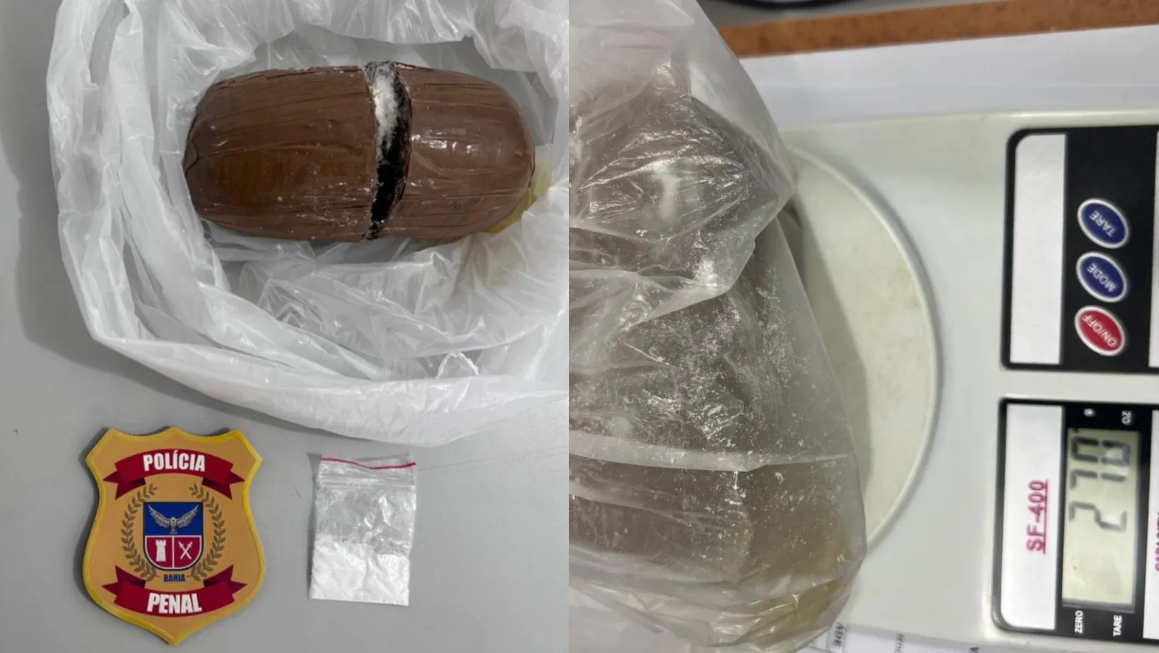 Ela tentou entrar com um pacote de drogas na unidade prisional