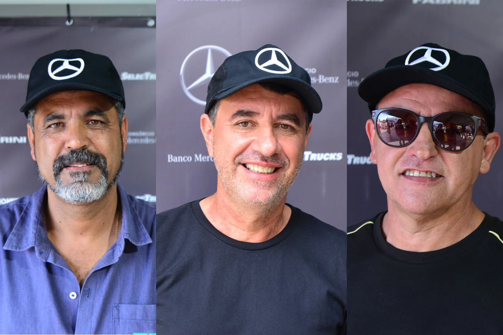 Motoristas André Luiz Ferreira, Alessandro Mileski e Carlos Alberto de Marco Migliorini
