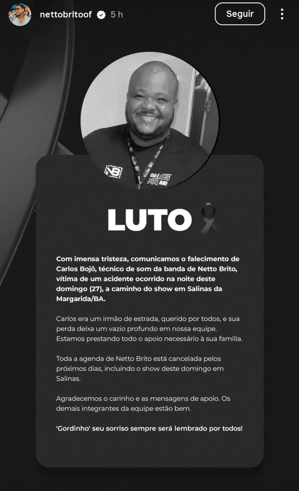 Imagem ilustrativa da imagem Momento em que Netto Brito é resgatado de acidente vaza na web; veja