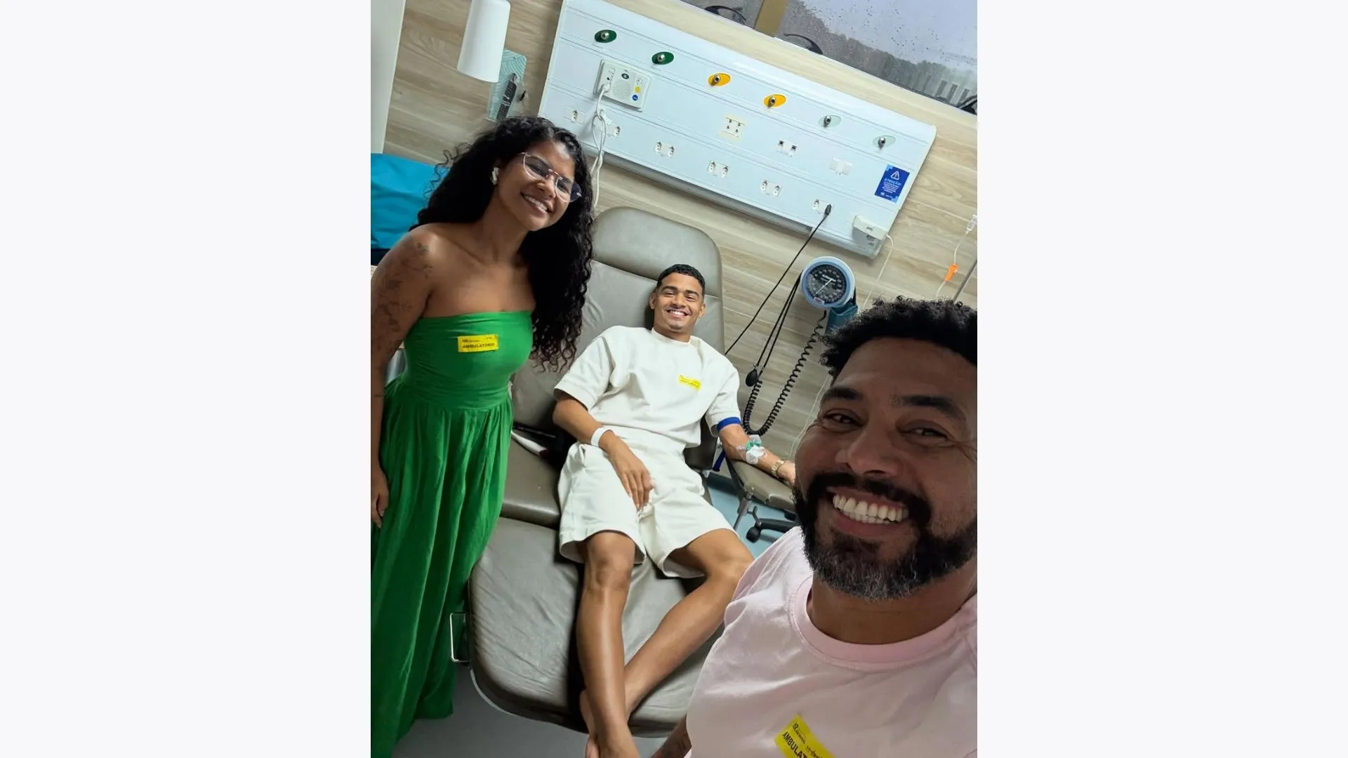Tio Rege acompanhou o filho e a nora durante os exames e procedimentos médicos