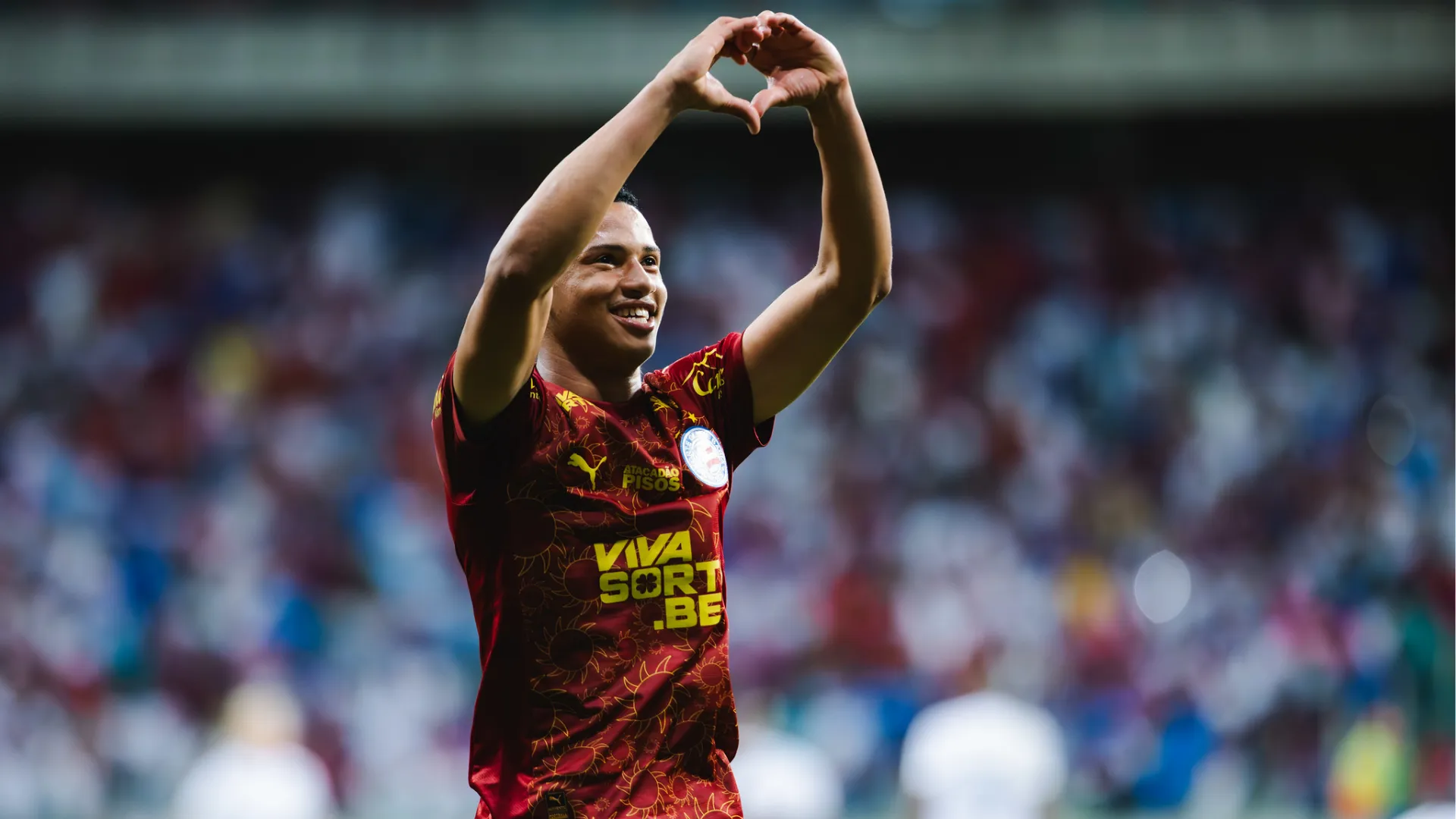Comemoração de Tiago, atacante do Bahia