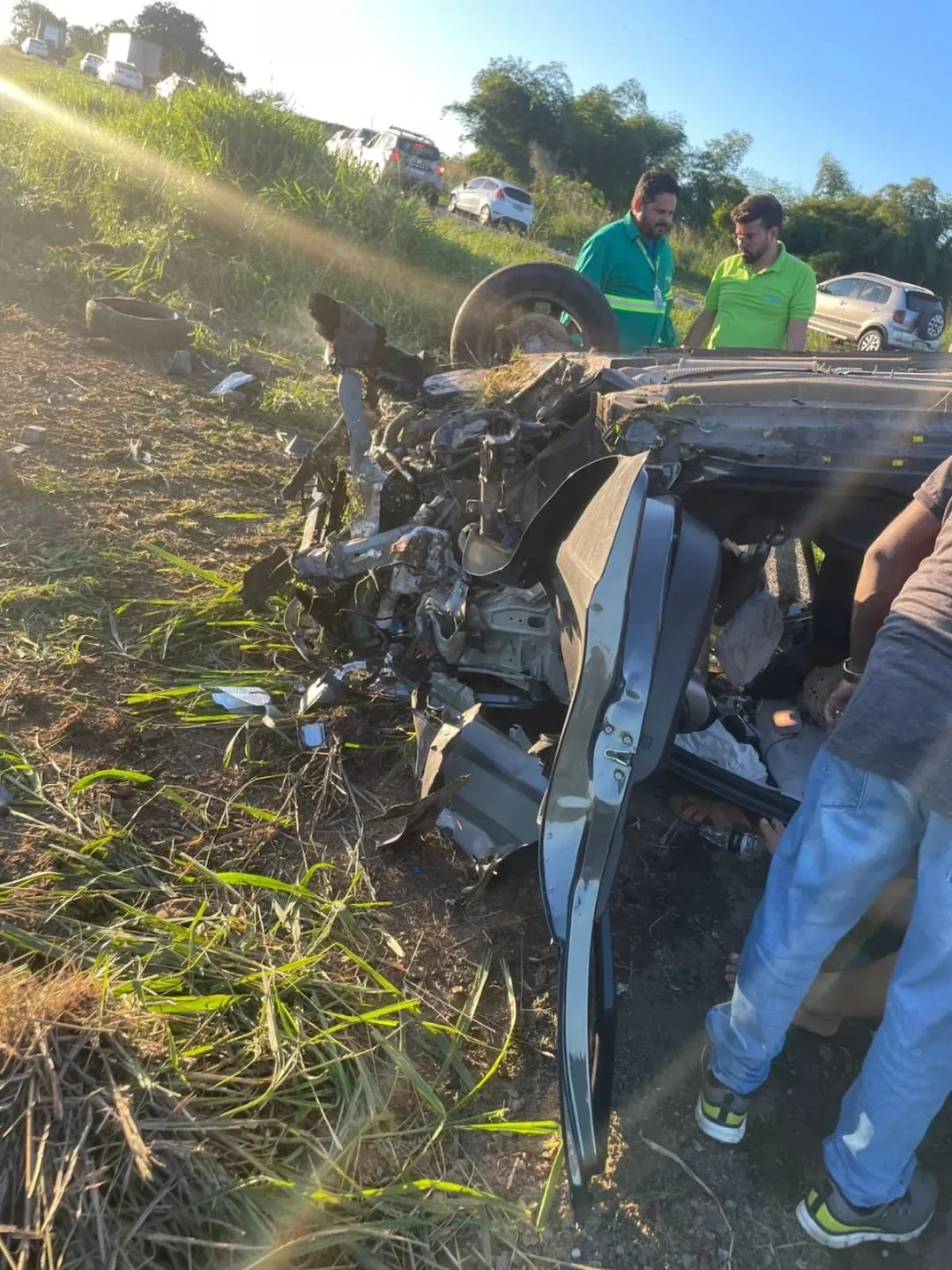 Imagem ilustrativa da imagem Veja imagens do acidente que causou morte da funcionária de Pablo