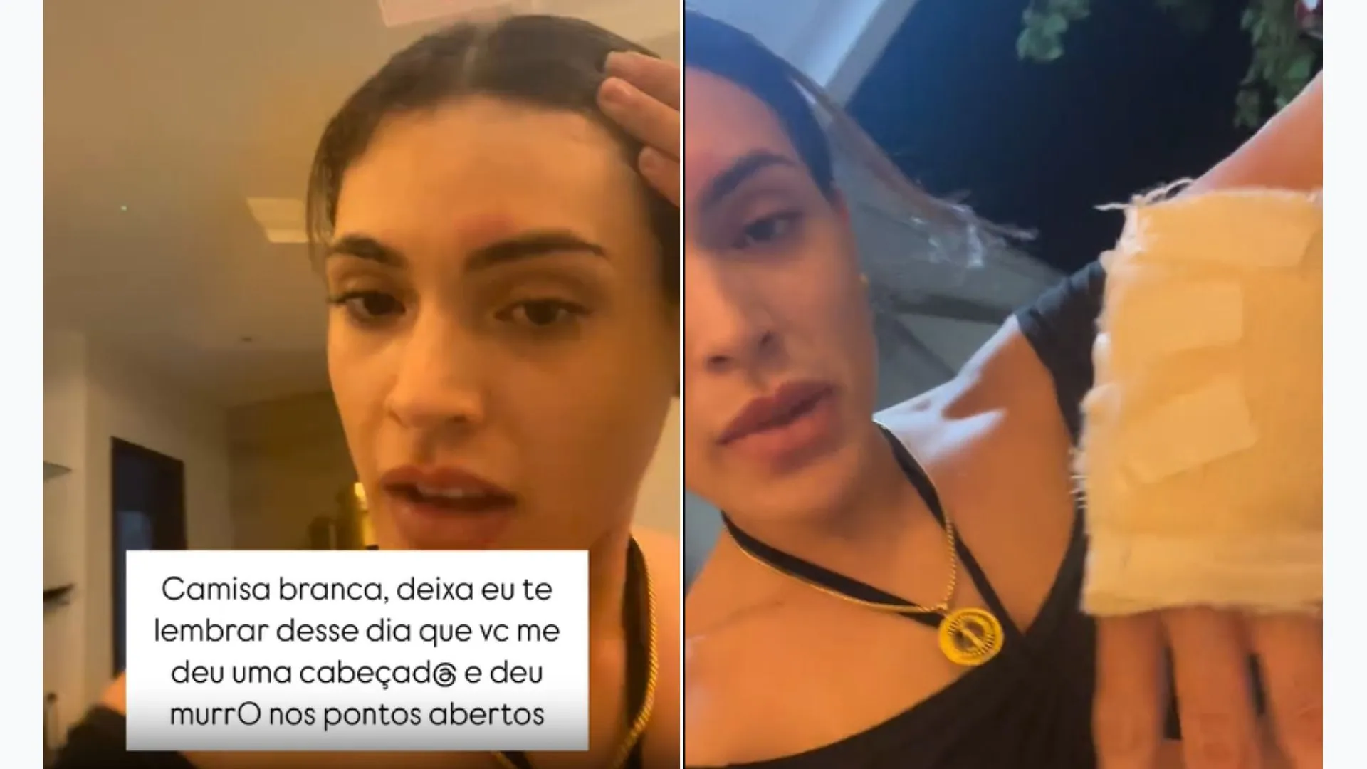Victoria Vieira registrou machucados
