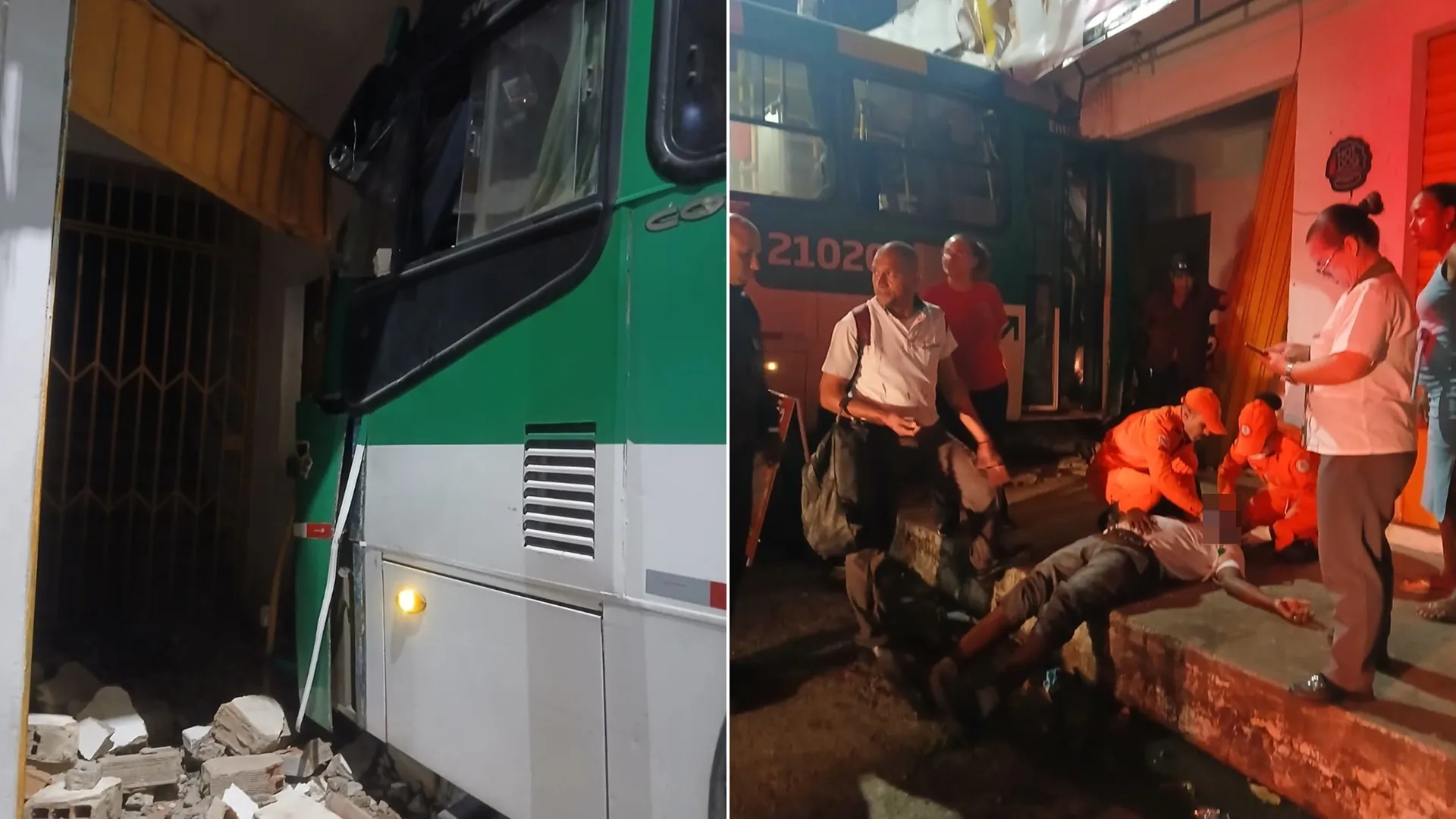 Cobrador ficou ferido no acidente