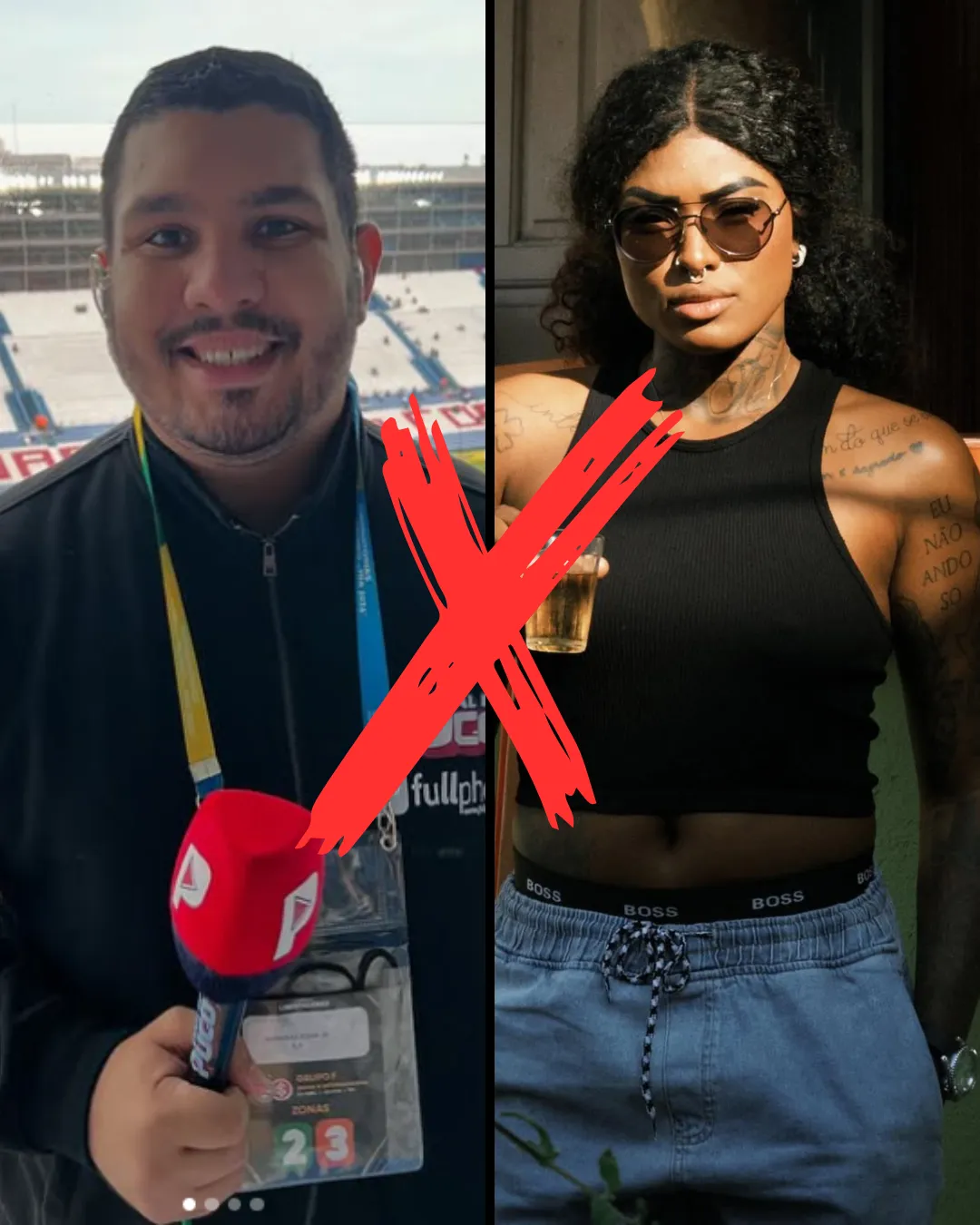 O influenciador Yuri Santana e a cantora A Dama do Pagode