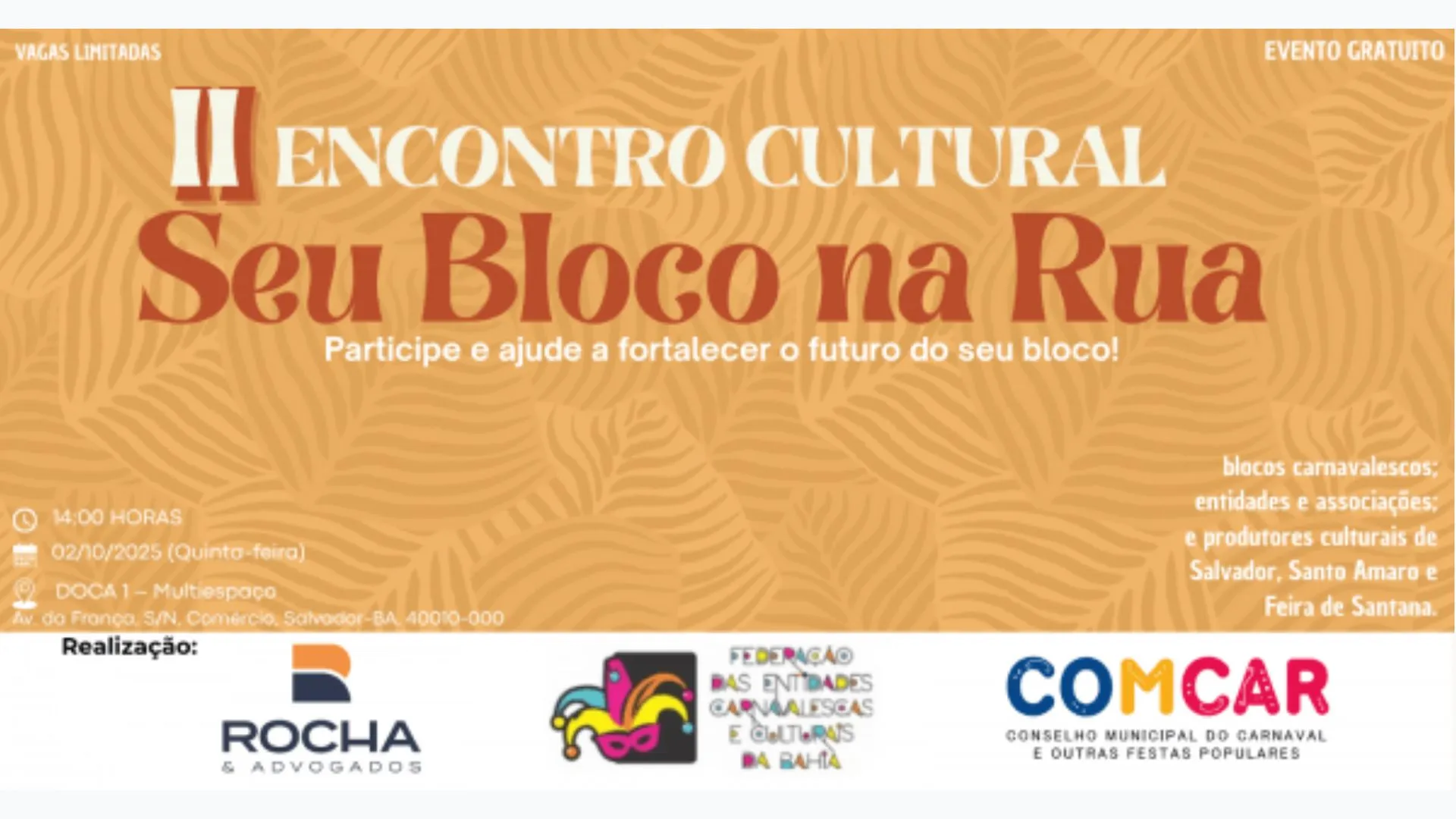 Imagem ilustrativa da imagem Agenda cultural: Salvador terá Clama Bahia, sambas e muito mais