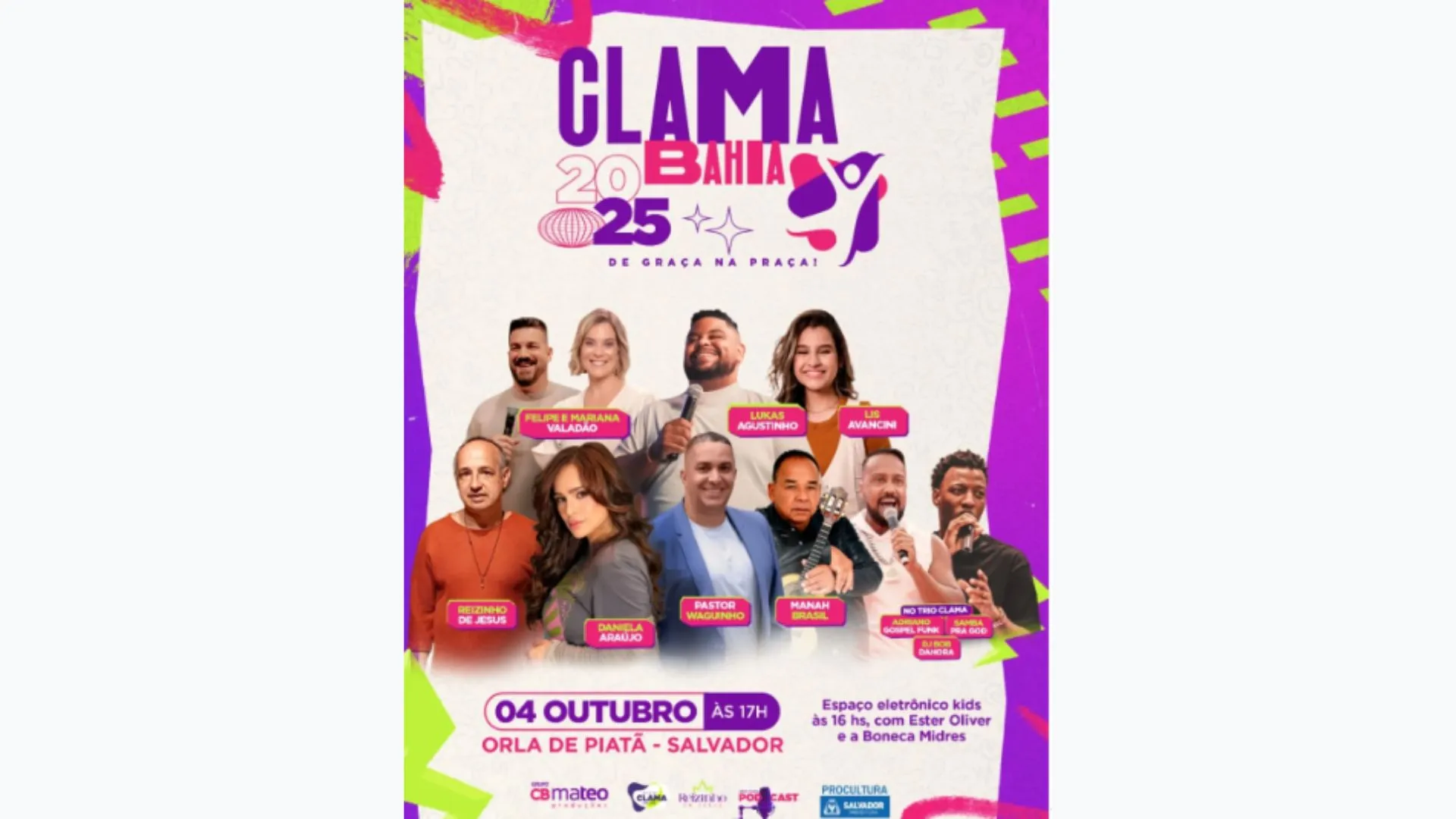 Imagem ilustrativa da imagem Agenda cultural: Salvador terá Clama Bahia, sambas e muito mais