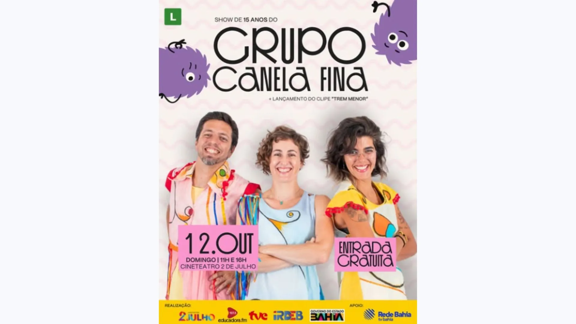 Imagem ilustrativa da imagem Agenda cultural: fim de semana terá shows e opções do Dia das Crianças