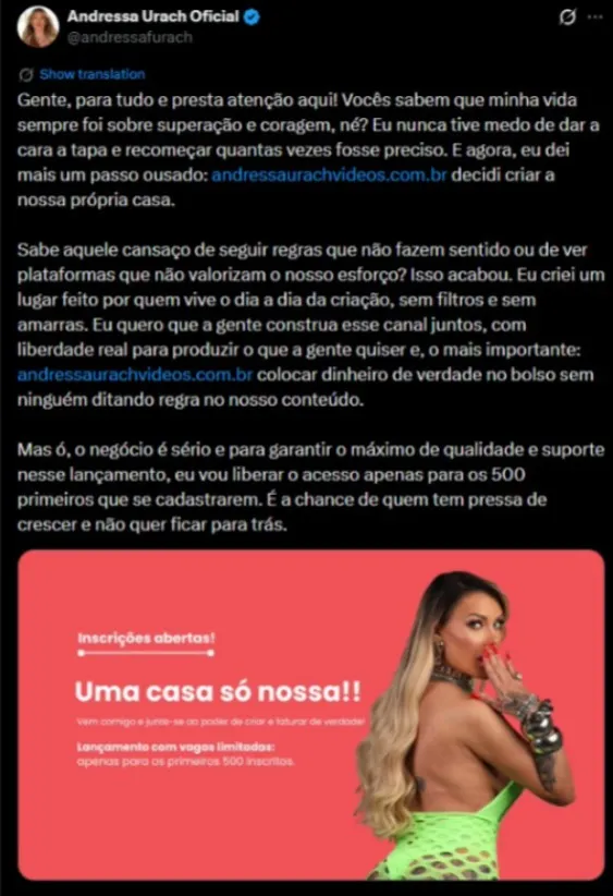 Imagem ilustrativa da imagem Andressa Urach bola plano pra divulgar vídeo pornô com próprio filho