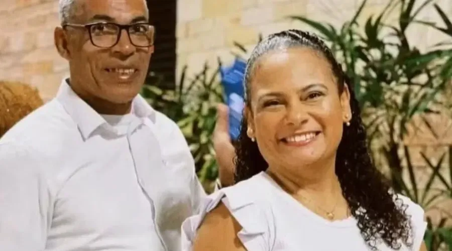 Carine e o comapnheiro Manoel Carvalho