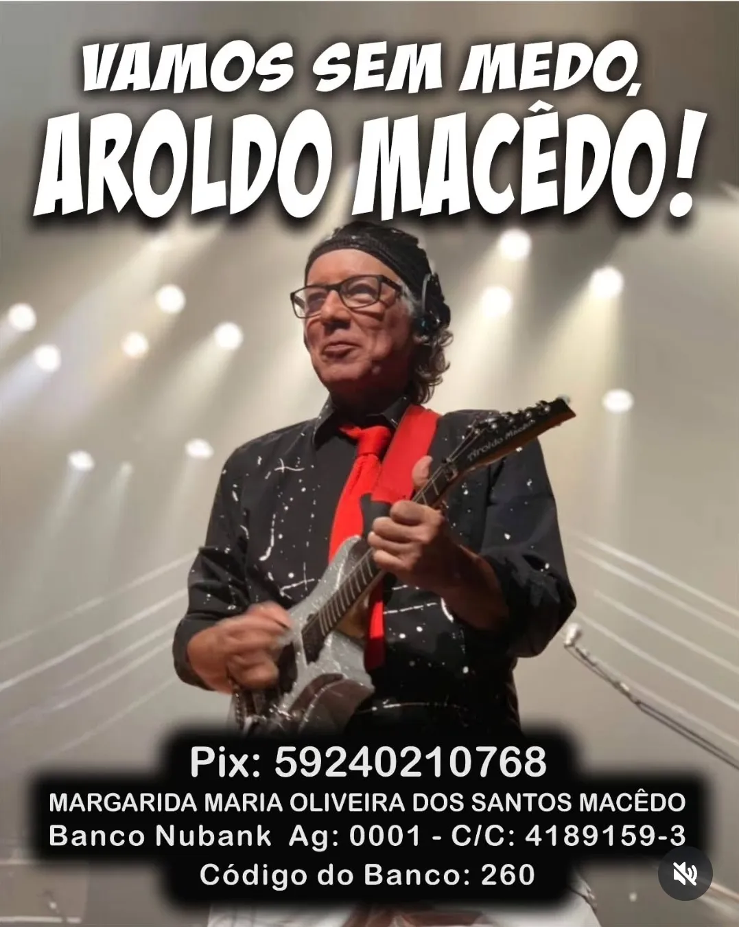 Imagem ilustrativa da imagem Aroldo Macedo descobre doença rara e grave e precisa de ajuda