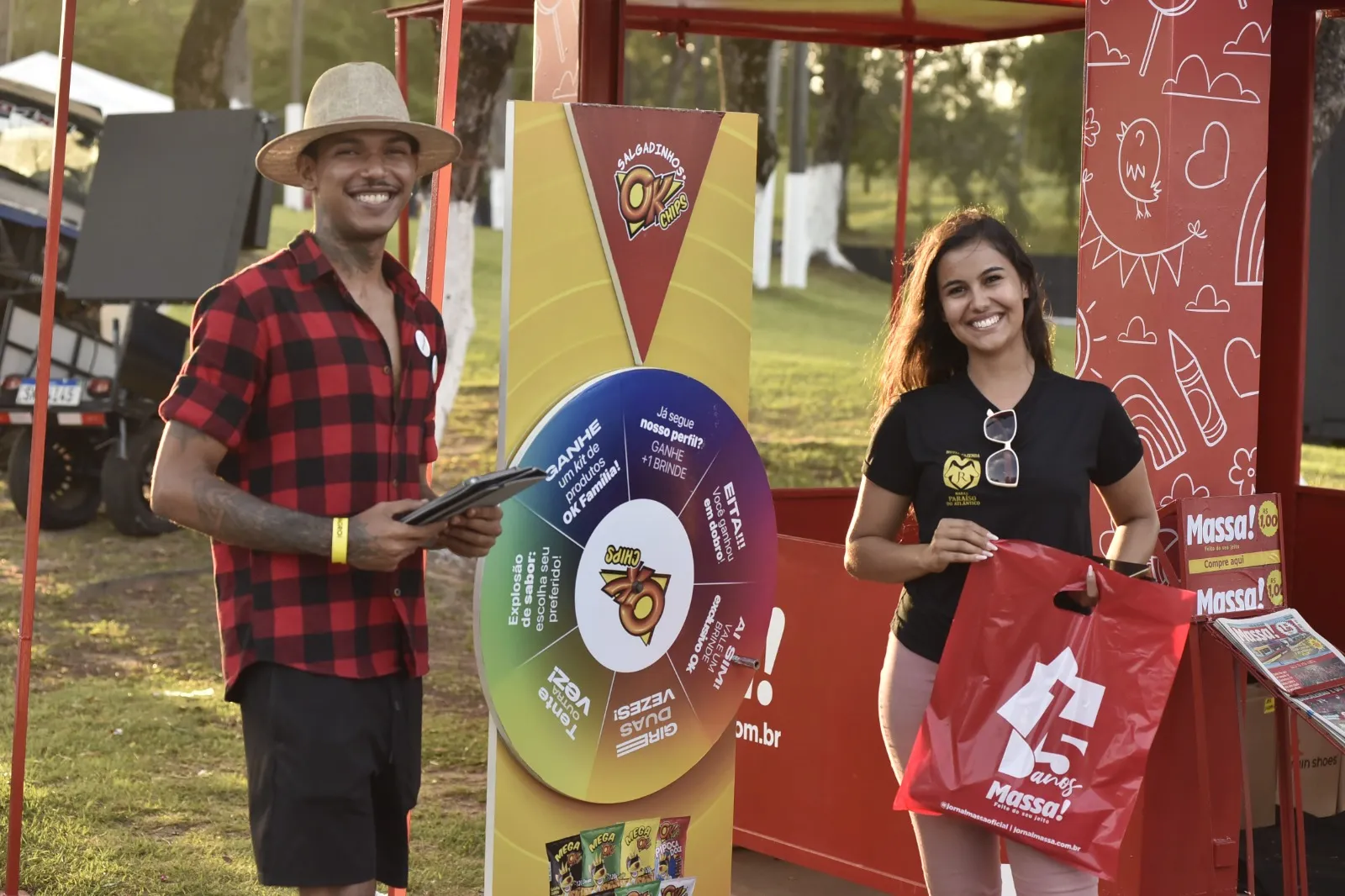 Visitantes têm ficado satisfeitos com os brindes