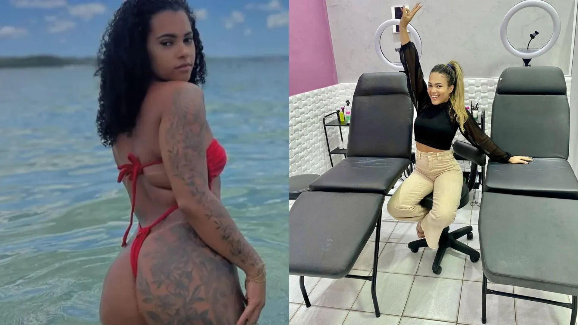 Blogueira Laís Santiago e Claudiana Rocha, a "Barbie da Shopee"