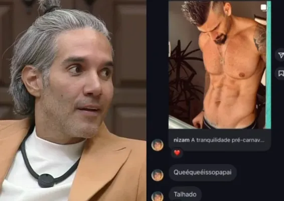 Ator baiano Fernando Sampaio envia mensagens picantes à Nizam