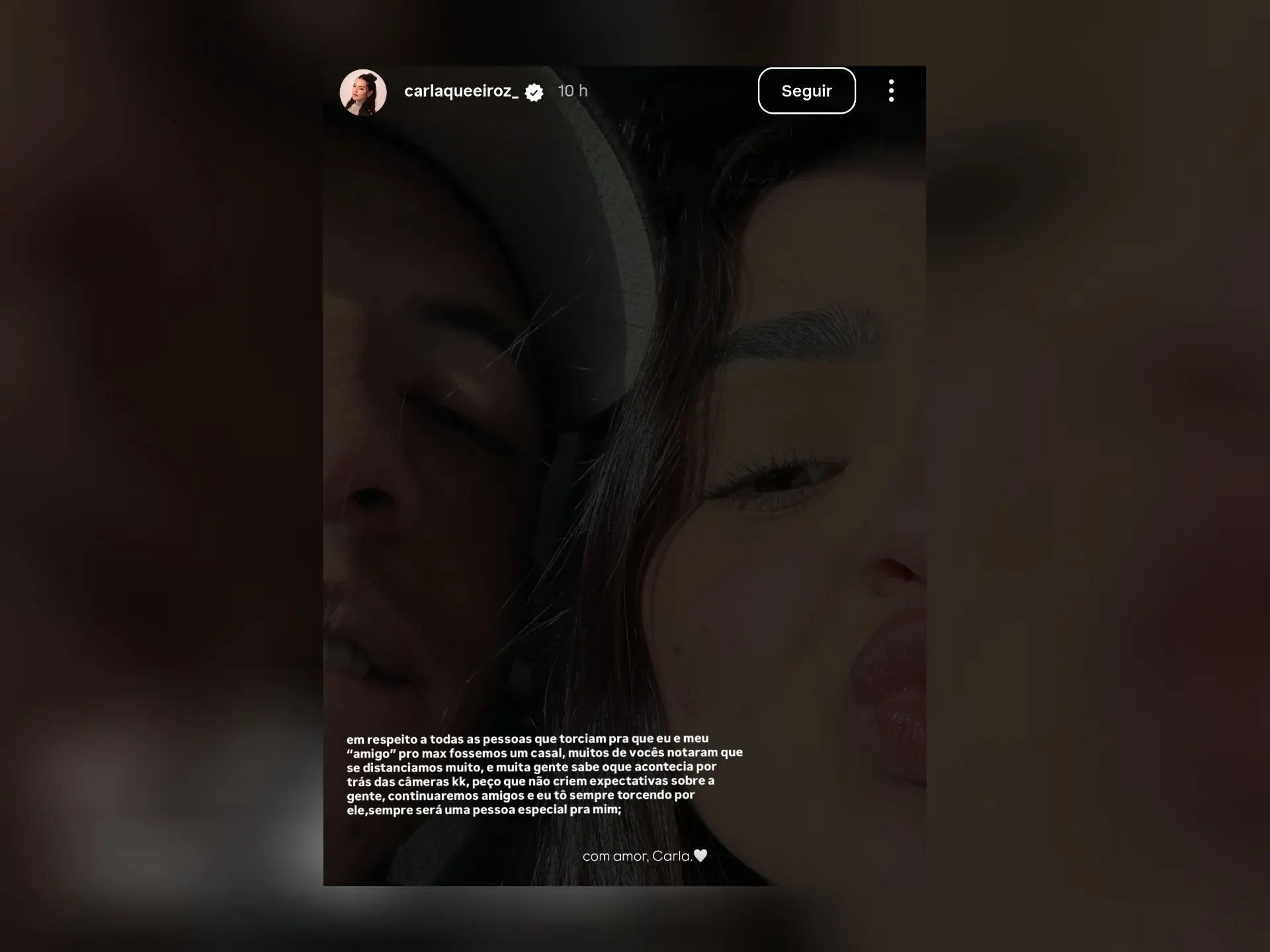 Imagem ilustrativa da imagem Carla Queiroz anuncia fim de amizade 'pro max' com Franklin Reis