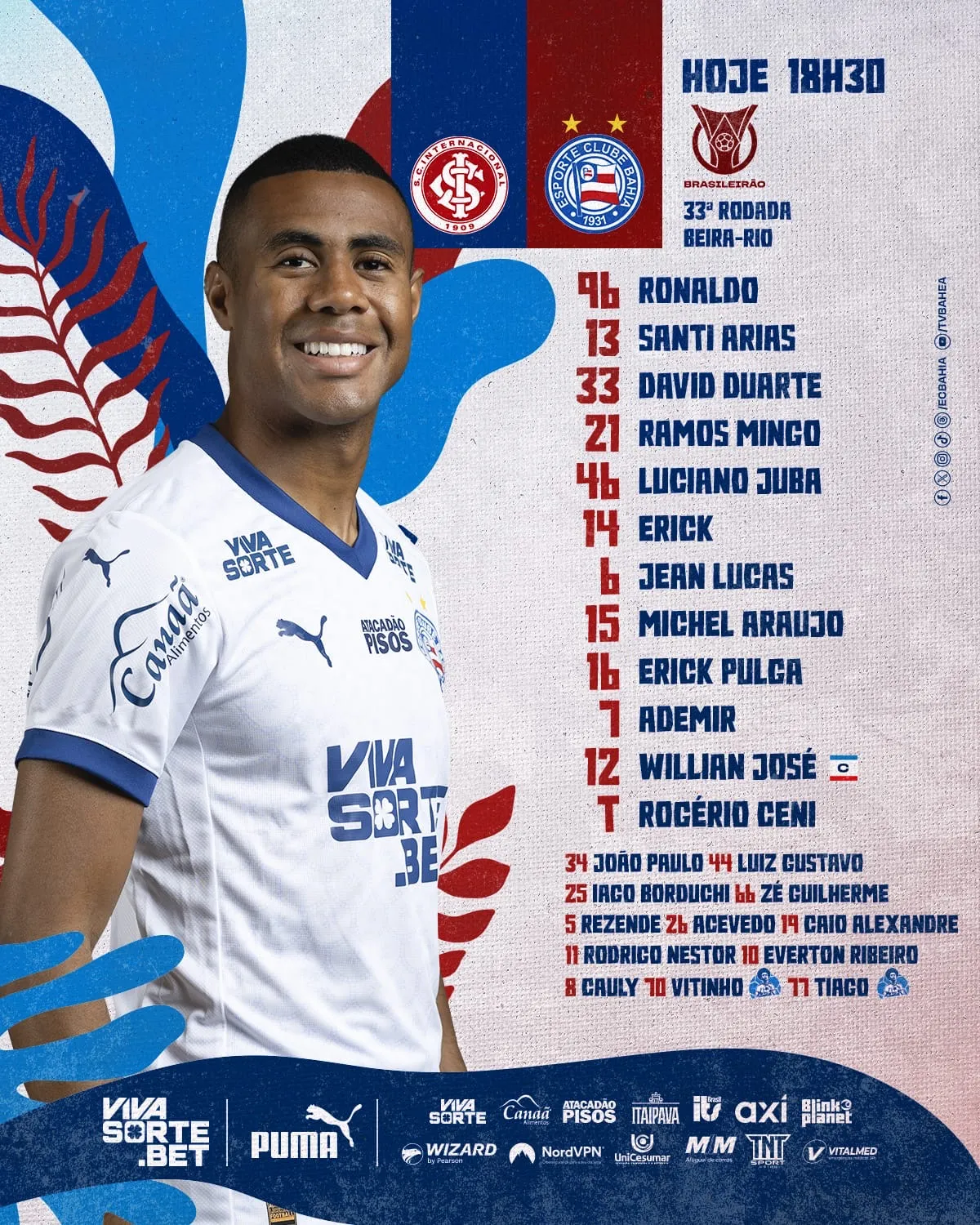 Escalação do Bahia