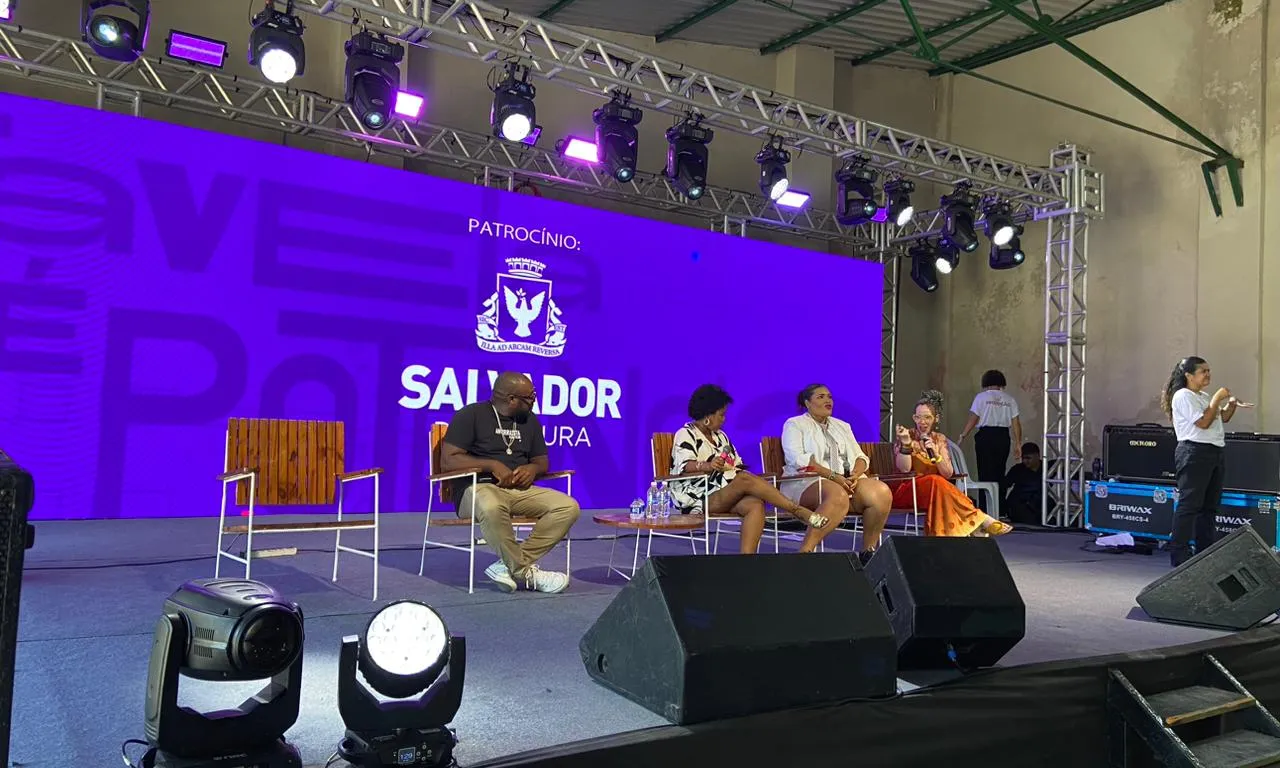 Pablo Santos, CEO da marca BlackPin; Lourrani Baas, CEO da Liga Transforma; Negra Lu e Anaçu Ribeiro