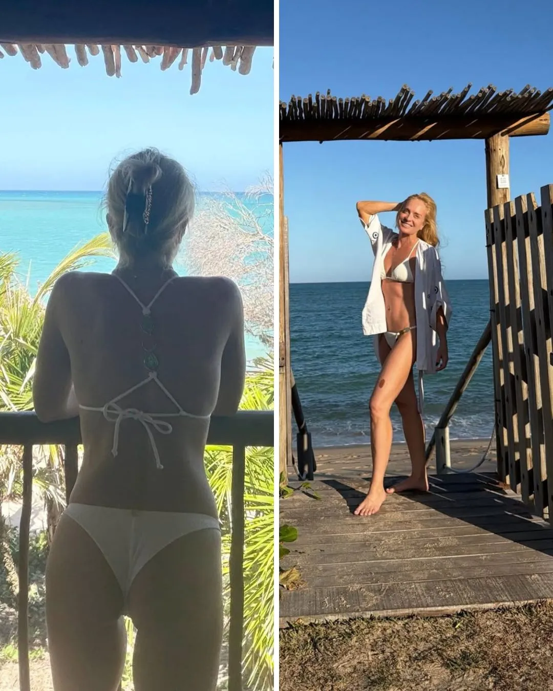 Apresentadora Angélica curte praia em Trancoso