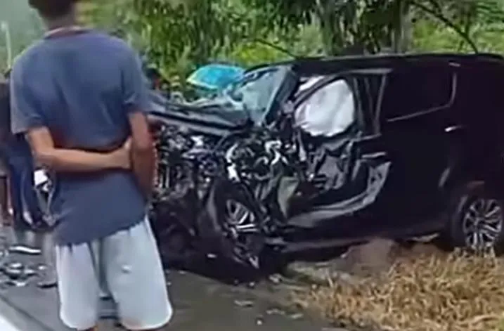 Situação do carro após a colisão
