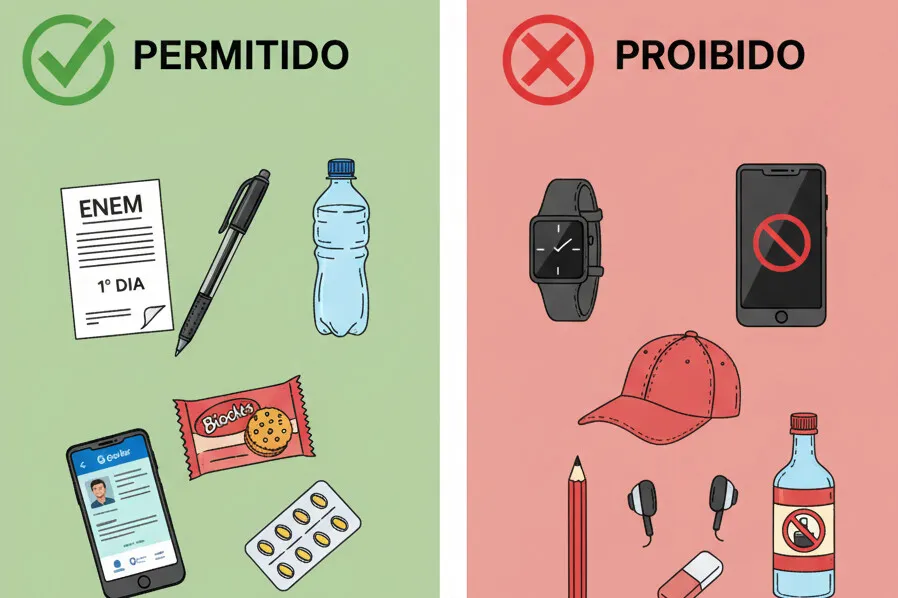 Alguns itens são proibidos