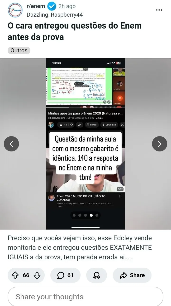 Imagem ilustrativa da imagem Enem cancelado? Homem é acusado de vazar questões da prova; entenda