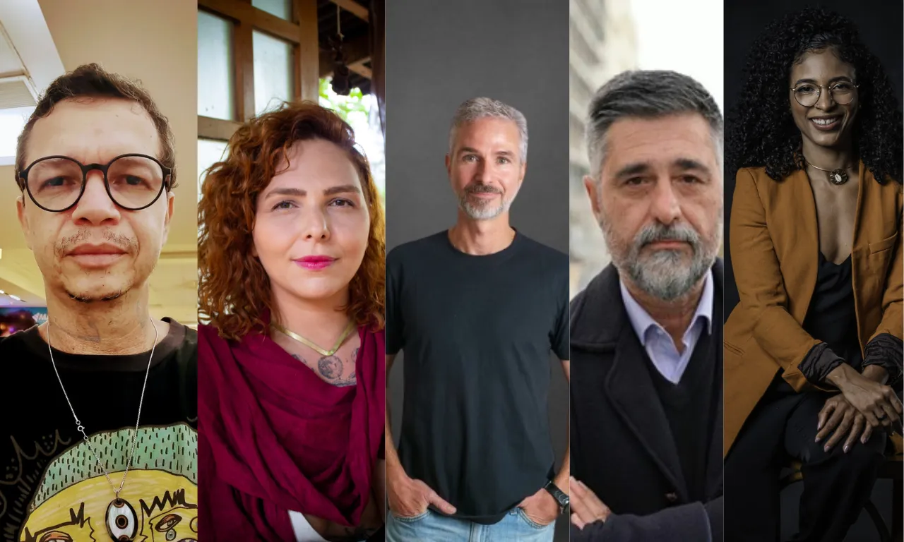 Da esquerda para a direita: Jairo Lima, Tabata Gerk, Dráulio Barros, Augusto Vitale e Mariane Ventura.