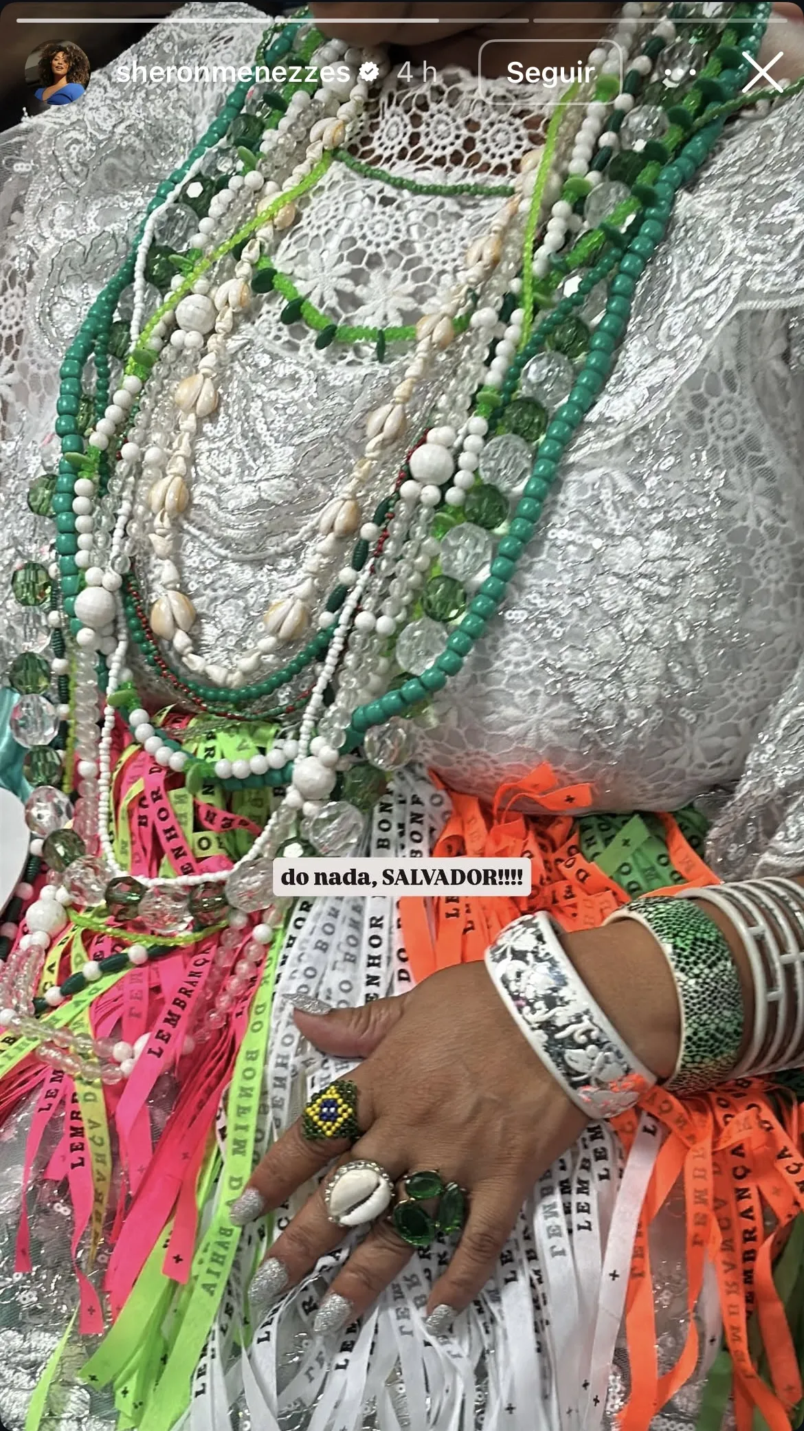 Sheron Menezes já está em Salvador