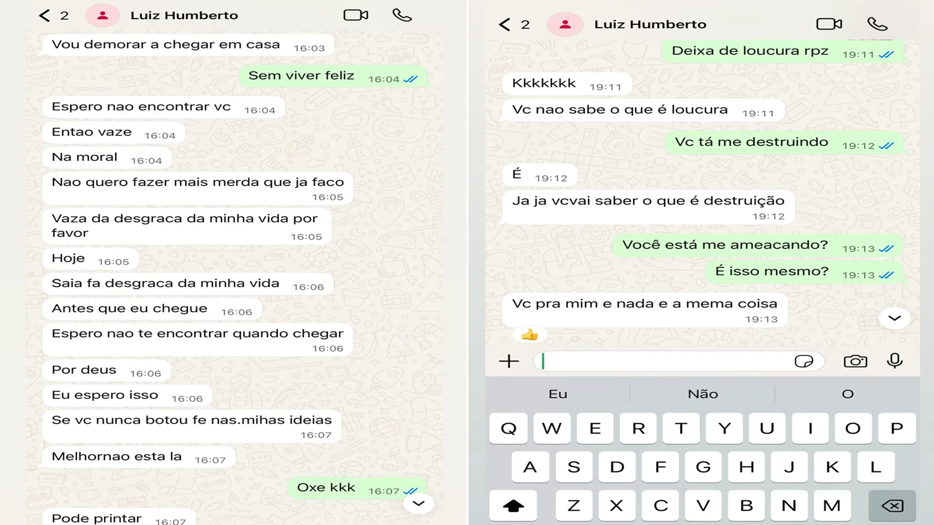 Scarlet divulgou prints de conversas