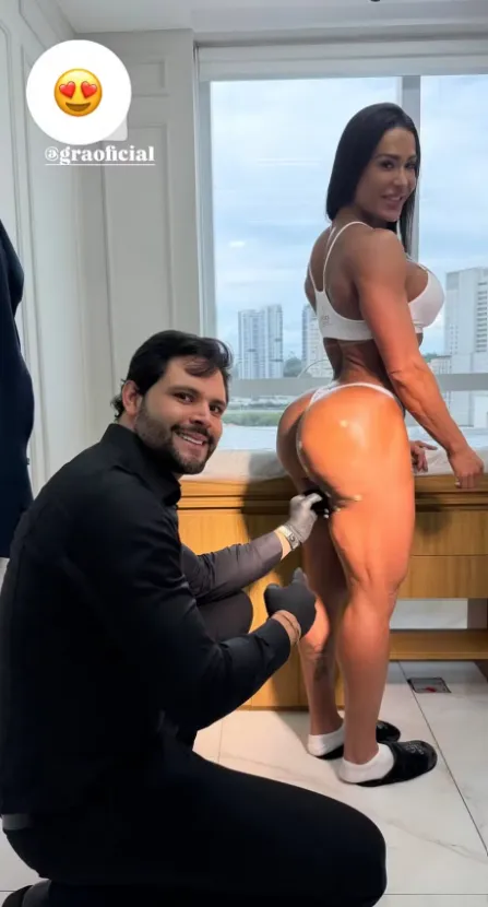 Imagem ilustrativa da imagem Gracyanne Barbosa turbina o rabetão e mostra 'tudão' na web