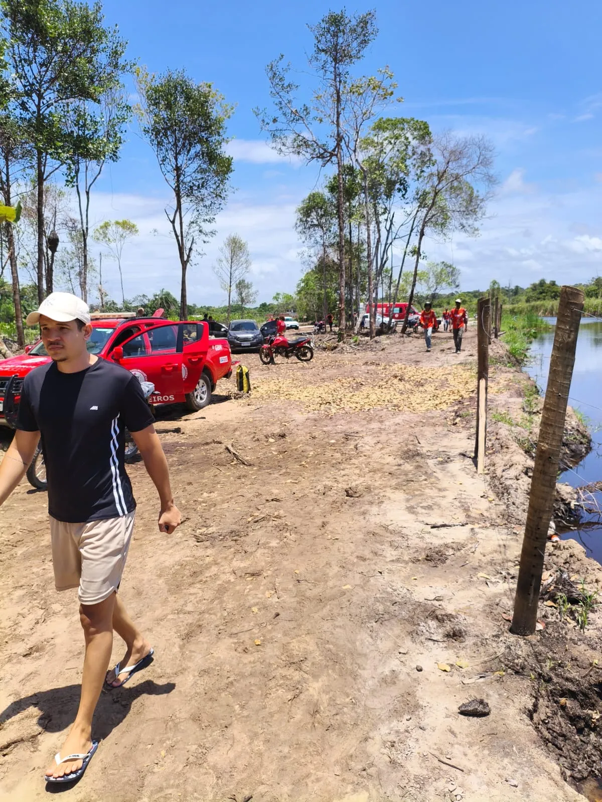 Corpo de Bombeiros realizou o resgate do corpo