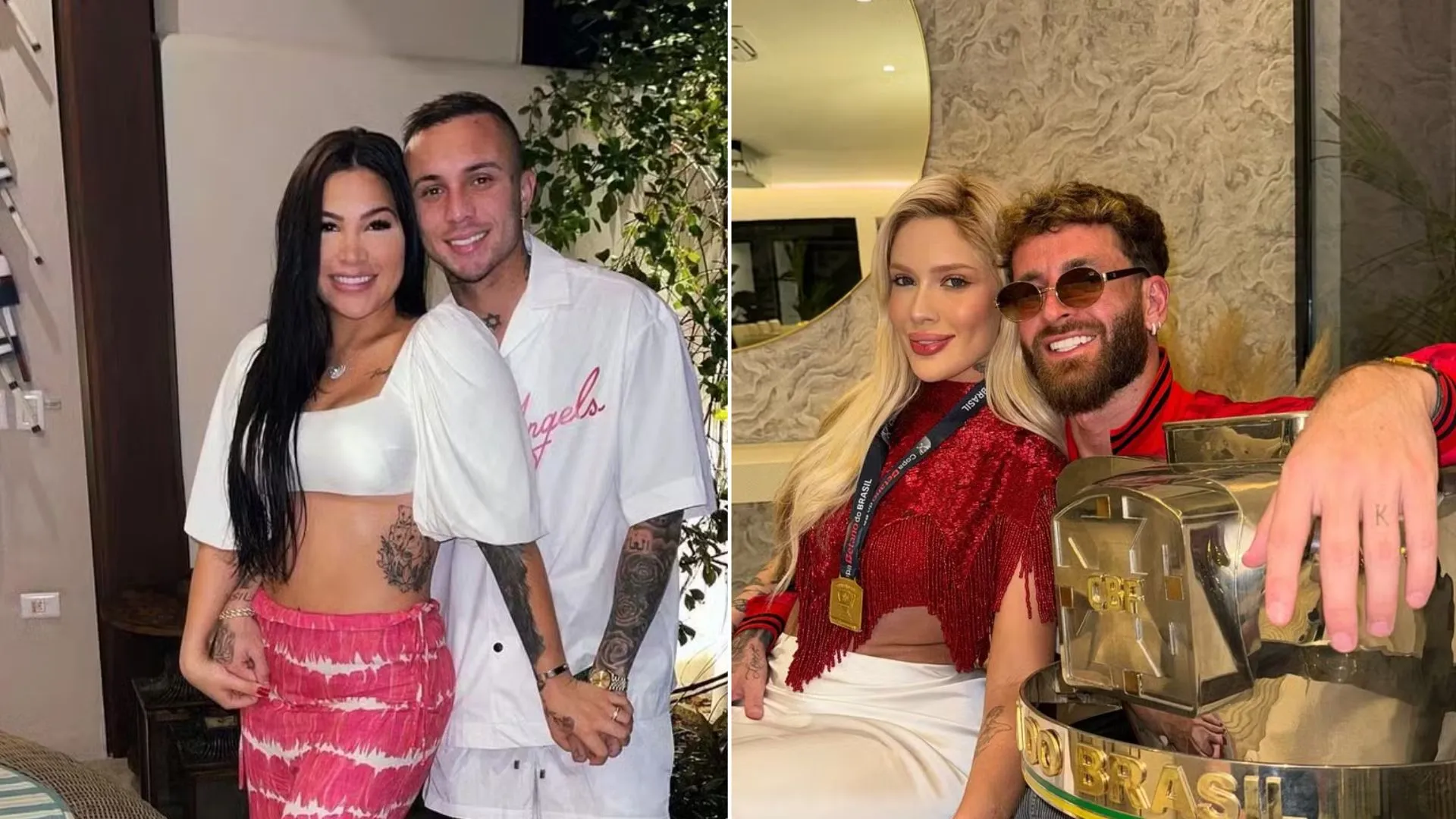 Éverton Cebolinha e Isa Ranieri e Léo Pereira e Karoline Lima terminaram na mesma época da polêmica