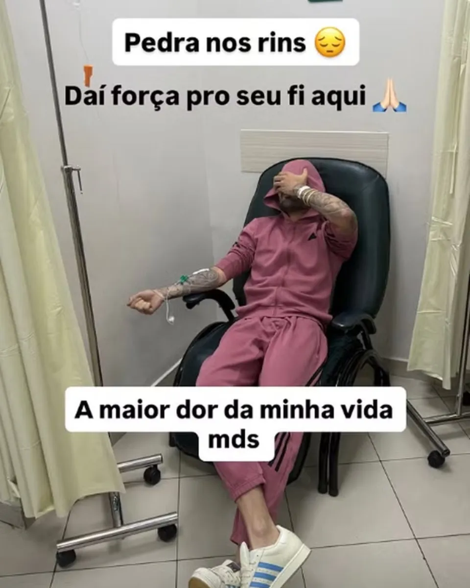 Imagem ilustrativa da imagem Luan Pereira dá entrada em hospital às pressas: "Maior dor da vida"