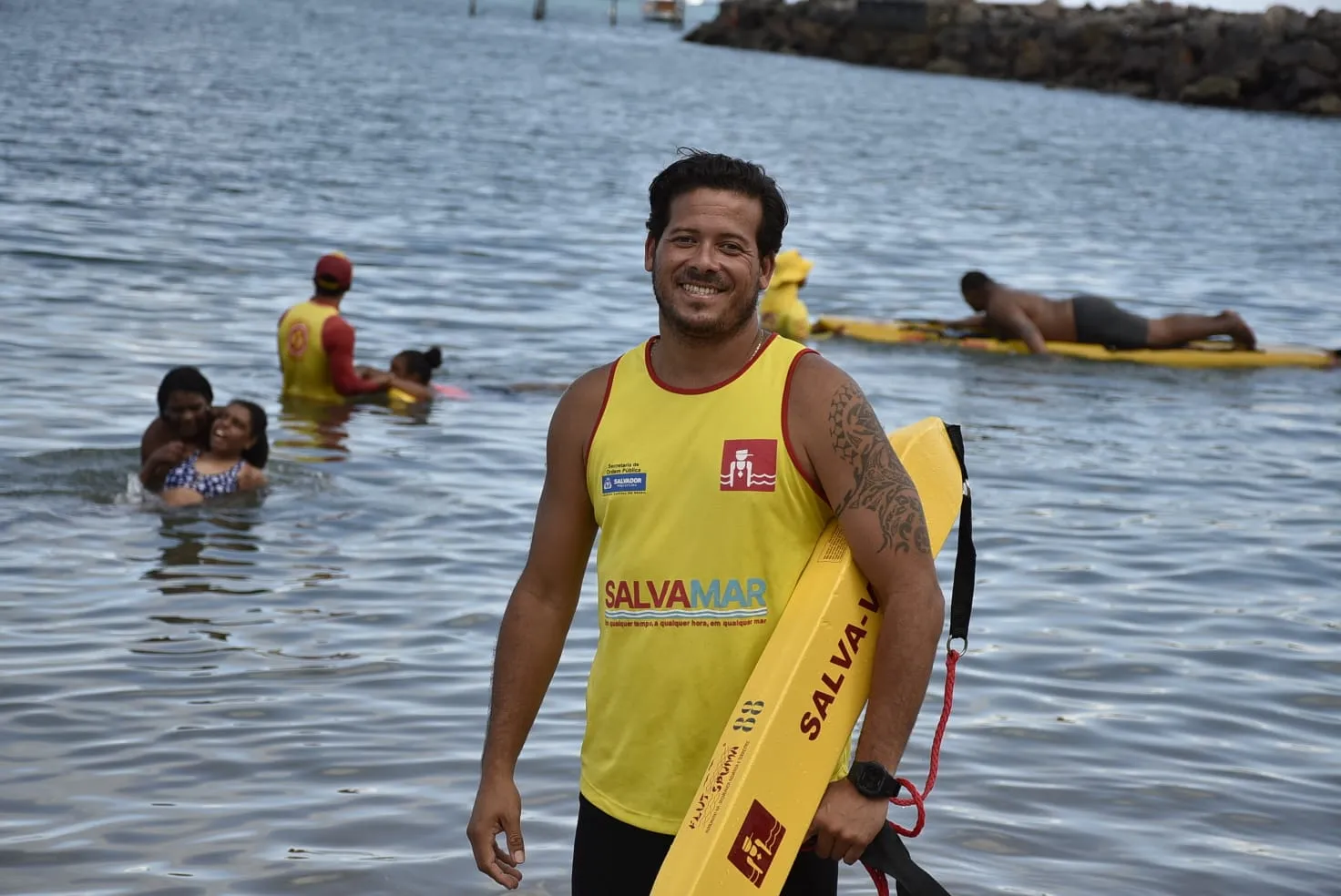 Na foto: Kailani, coordenador da Salvamar