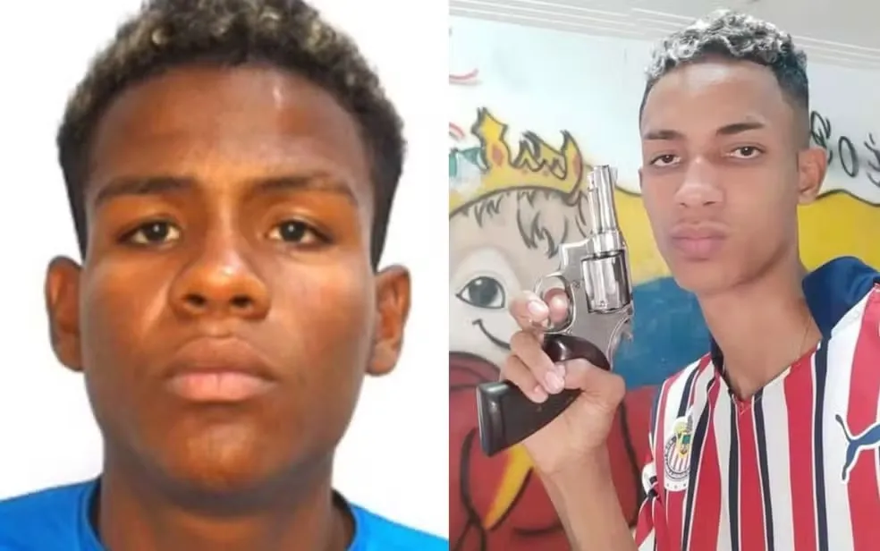 Kauan Pires da Silva, vulgo 'Cabeça de TV' (à esquerda) e Alexandre Souza Barbosa, conhecido como 'Esquilo' (à direita)