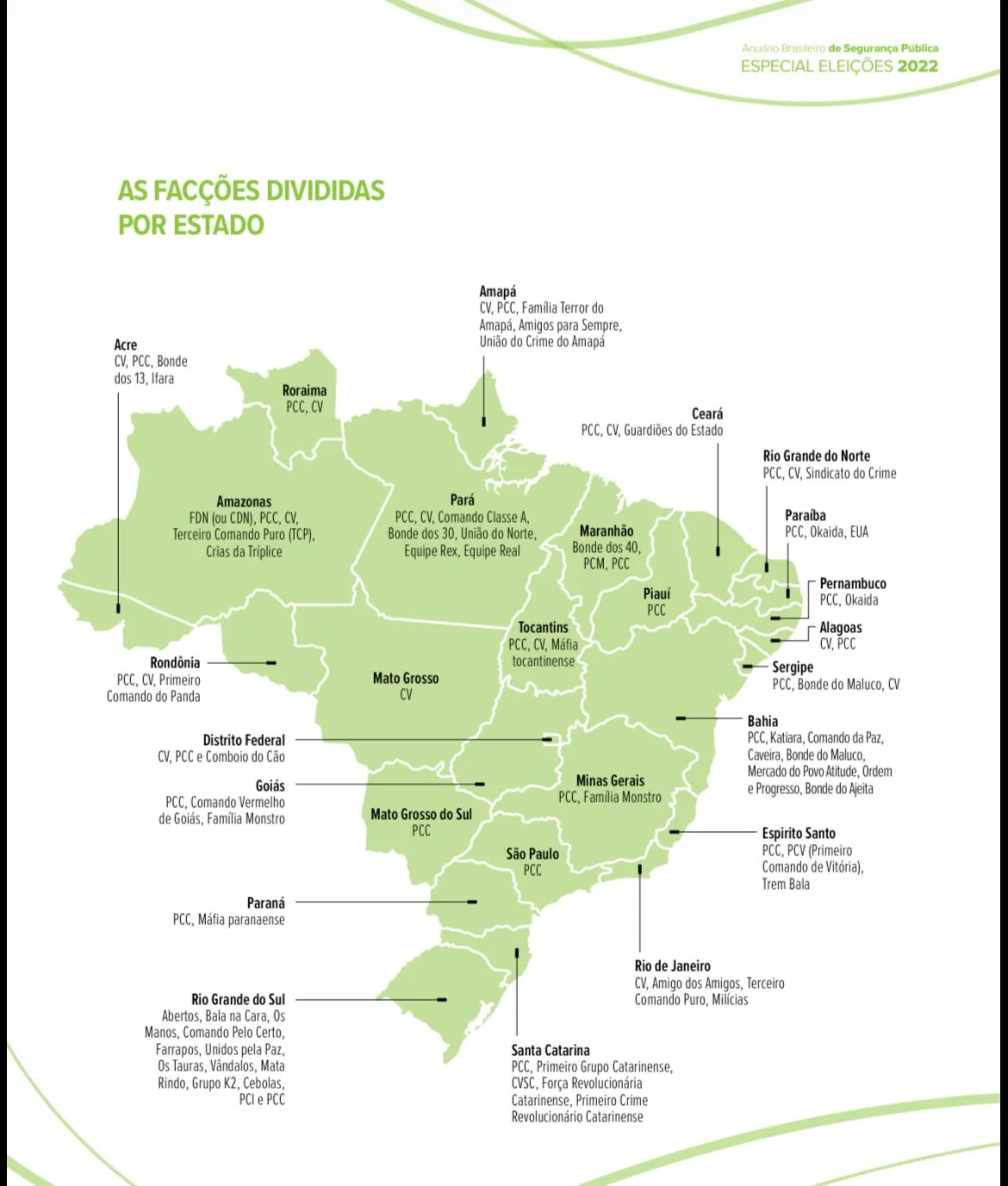 Mapa foi divulgado em 2022